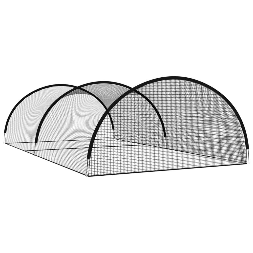 vidaXL Baseball Batting Cage Net Black 236.2"x157.5"x98.4" Polyester