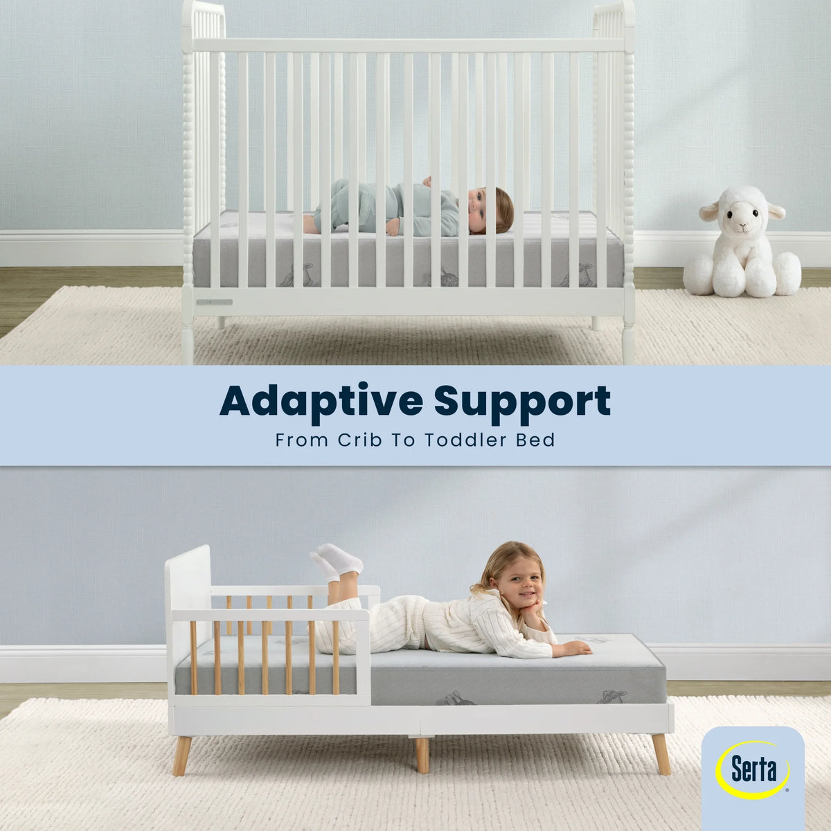 Serta Perfect Sleeper Cheery Days Crib and Toddler Mattress
