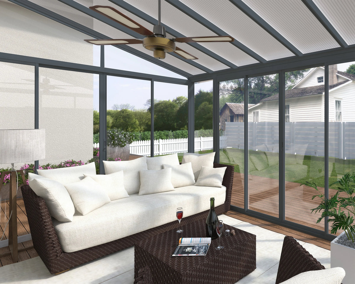 Palram - Canopia SanRemo 10' x 14' Patio Enclosure - Gray/Clear