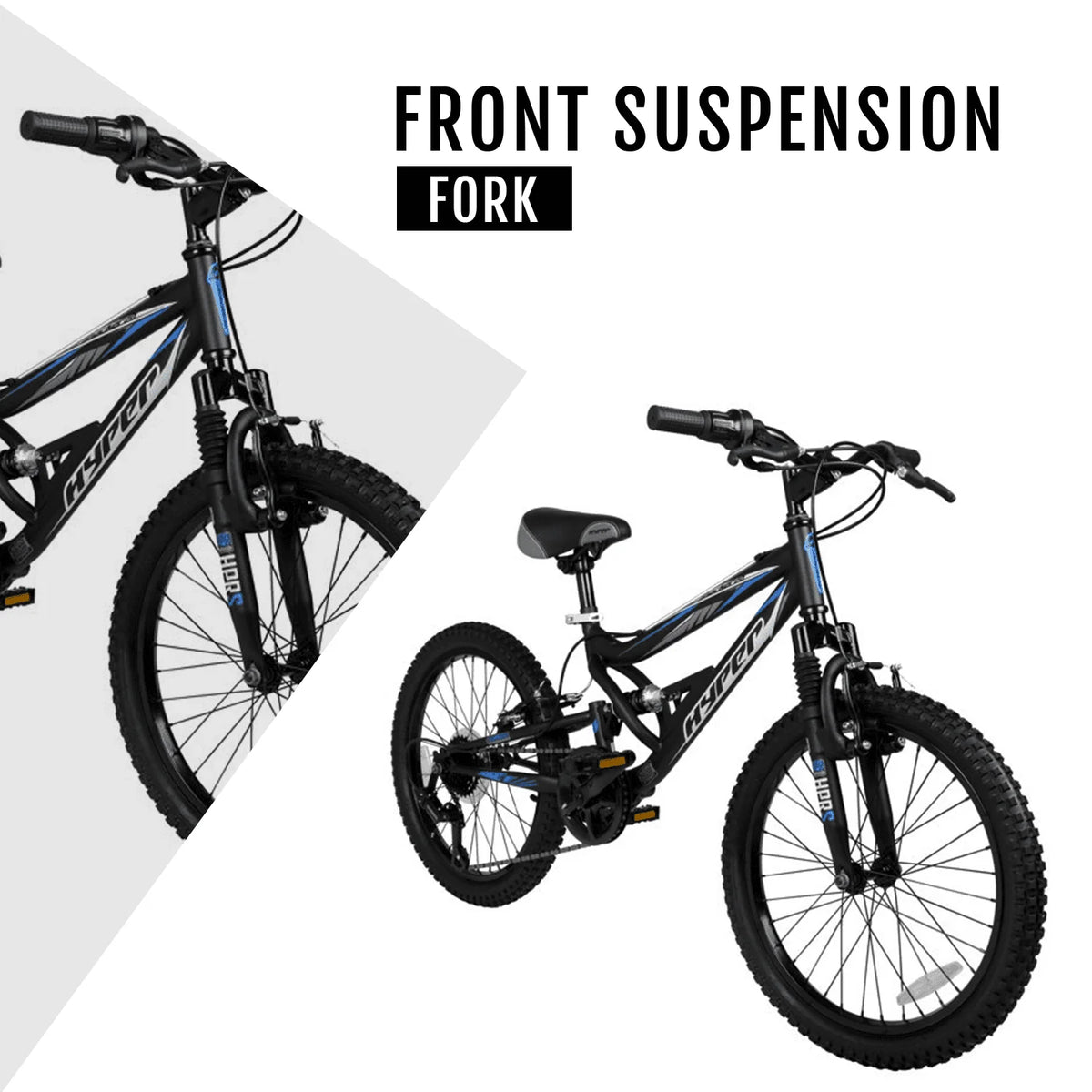 Bicycles 20" Boys Shocker Mountain Bike, Kids, Black