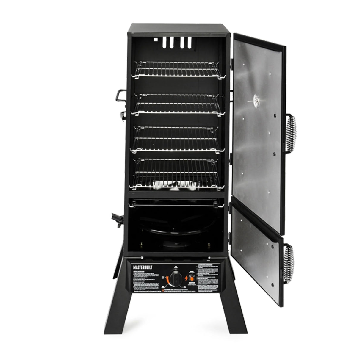Two Door 30-inch Propane Smoker in Black