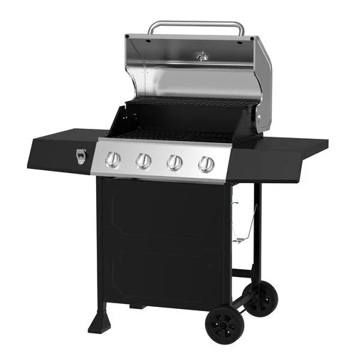 Expert Grill 4-Burner Gas Grill, Stainless Steel/Black
