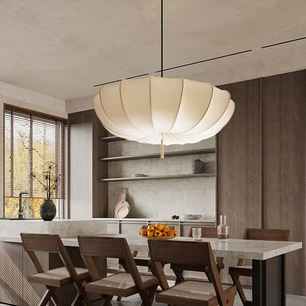Arturesthome Nordic Medieval Fabric Pendant Lamp French Hotel Living Room Chandelier