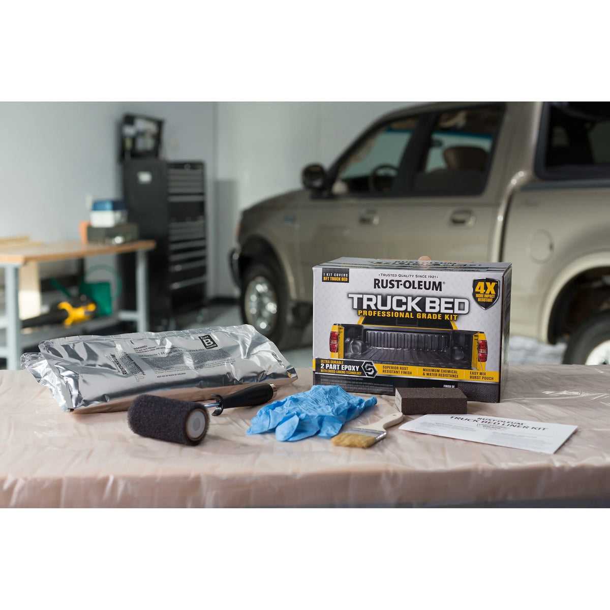 Black, Rust-Oleum Automotive Pro Truck Bed Liner Kit-323529