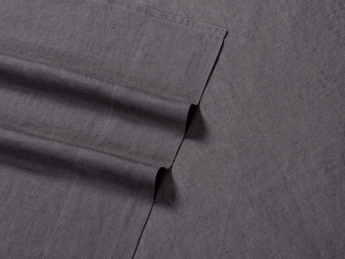 Brooklyn Loom Flax Linen 100% Linen Deep Pocket Olive Green 4-Piece Queen, All Season, Adult Size, OEKO-TEX Certified