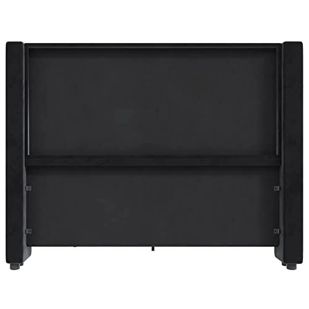 VanAcc Queen Bed Frame Upholstered Bed Wingback Headboard Velvet Tufted Diamond Button/No Box Spring Needed/Easy Assembly/Gray