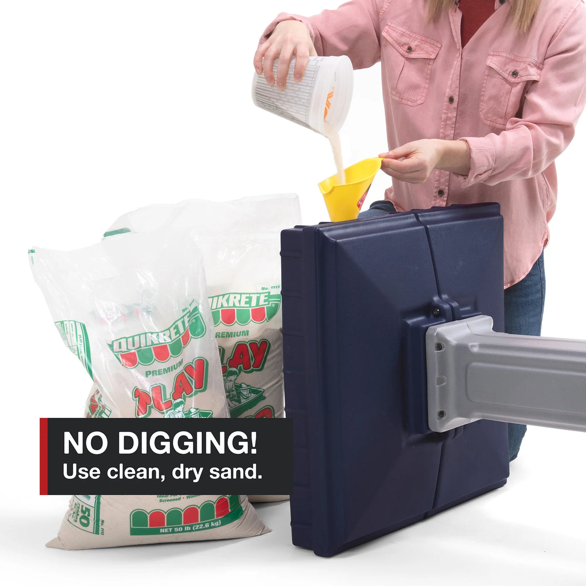 Simplay3 Dig-Free Easy up Classic Mailbox (Americana), Gray