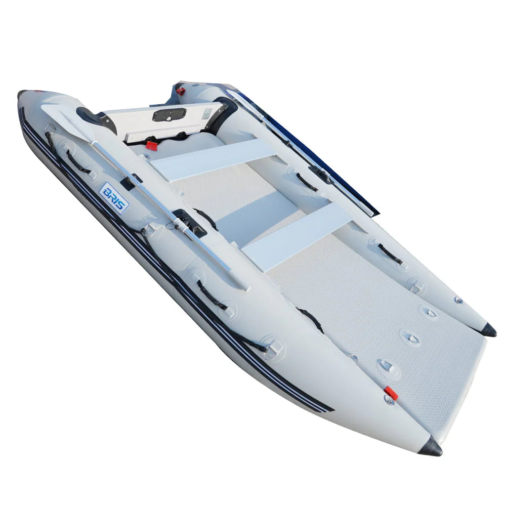 BRIS 11Ft Inflatable Catamaran Inflatable Boat Dinghy Mini Cat Gray