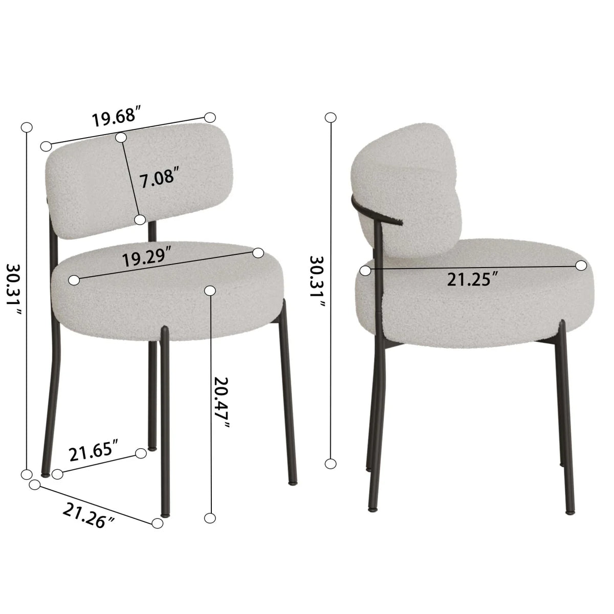 63 Inch Oval Dining Table Set with 6 Cushioned Chairs, Modern Wooden Dining Room Table Waterproof Scratch-Resistant Tabletop, Cream White for Family Gatherings