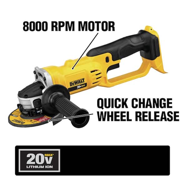 20V MAX Cordless 7 Tool Combo Kit, 20V MAX 4.5-5 in. Grinder, and (1) 20V 4.0Ah and (1) 20V 2.0Ah Batteries