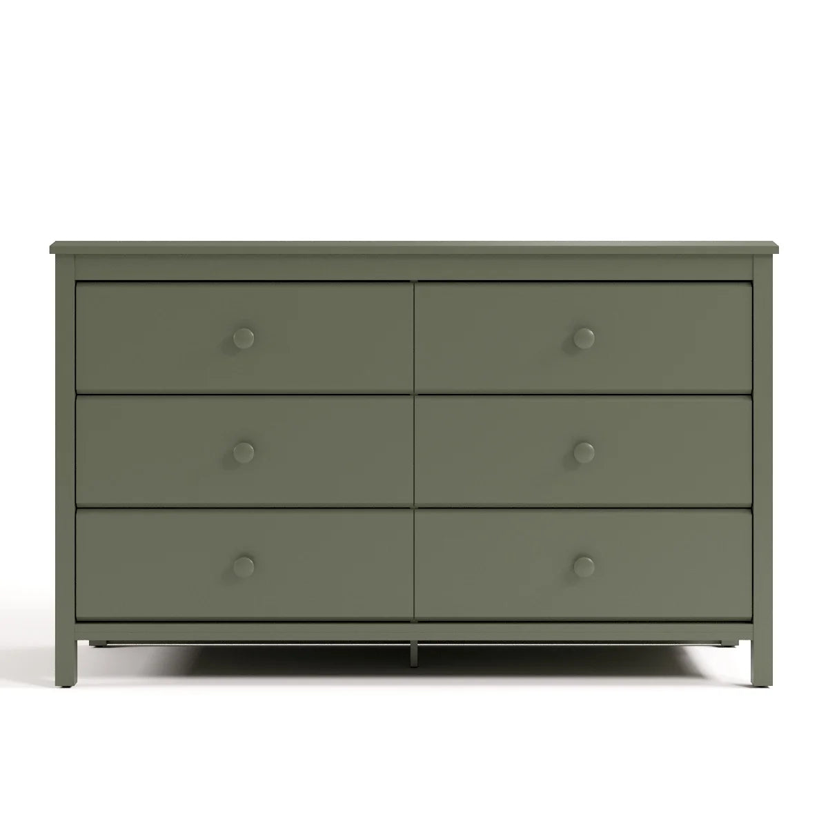 Storkcraft Alpine 6 Drawer Nursery Double Dresser, White