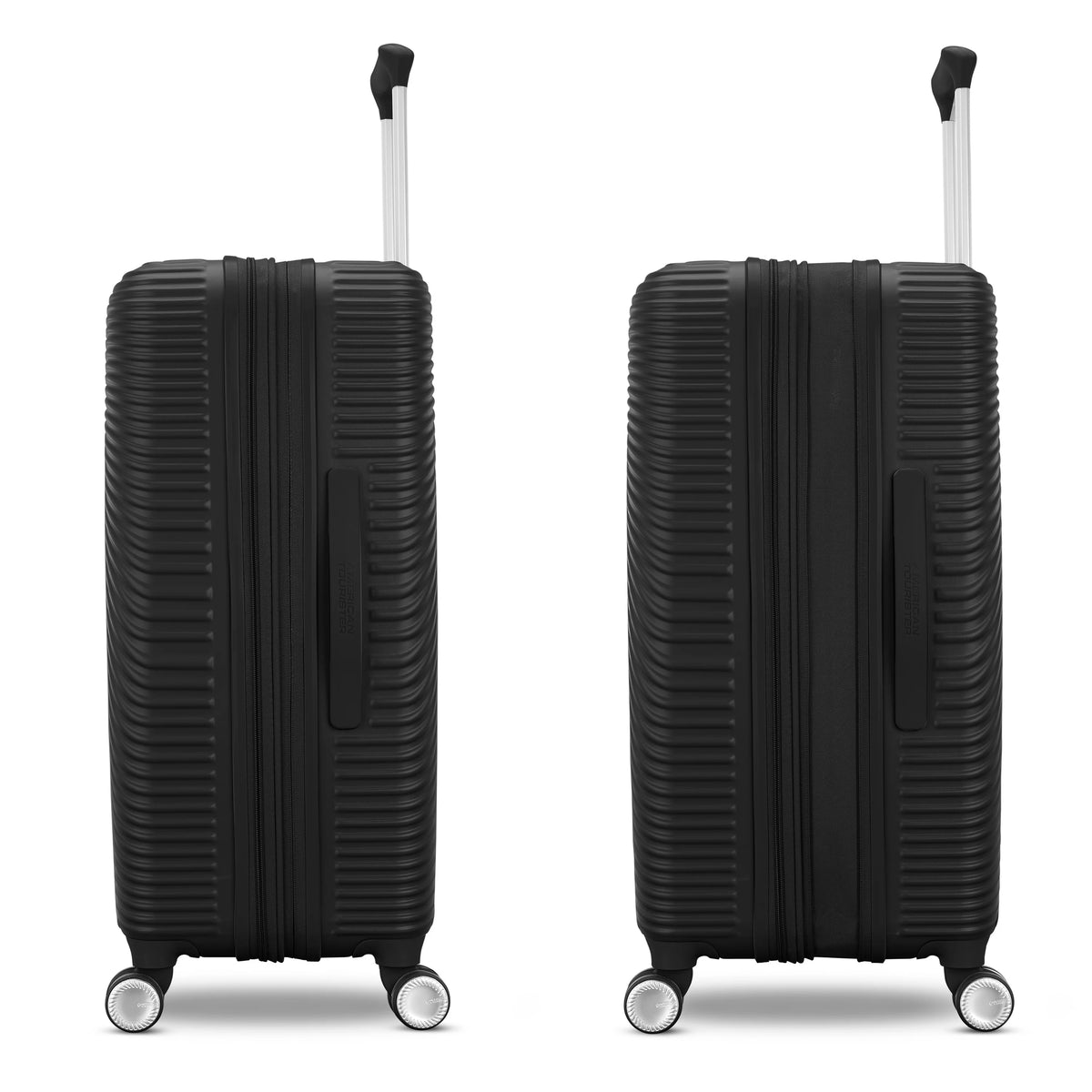 American Tourister Color Waves Medium Checked Suitcase with Spinner Wheels - Black