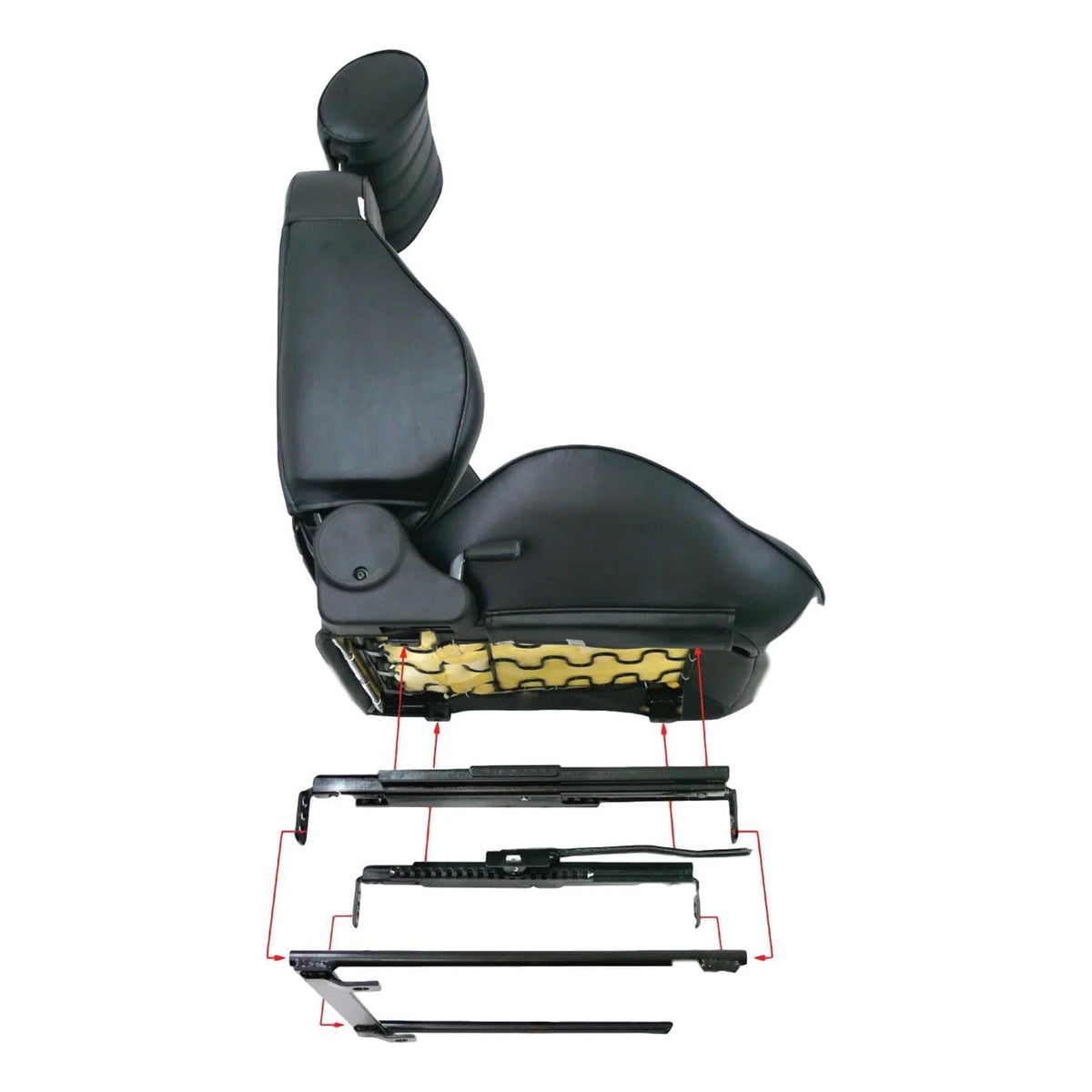 Procar Lowback Black Vinyl Seats Kit