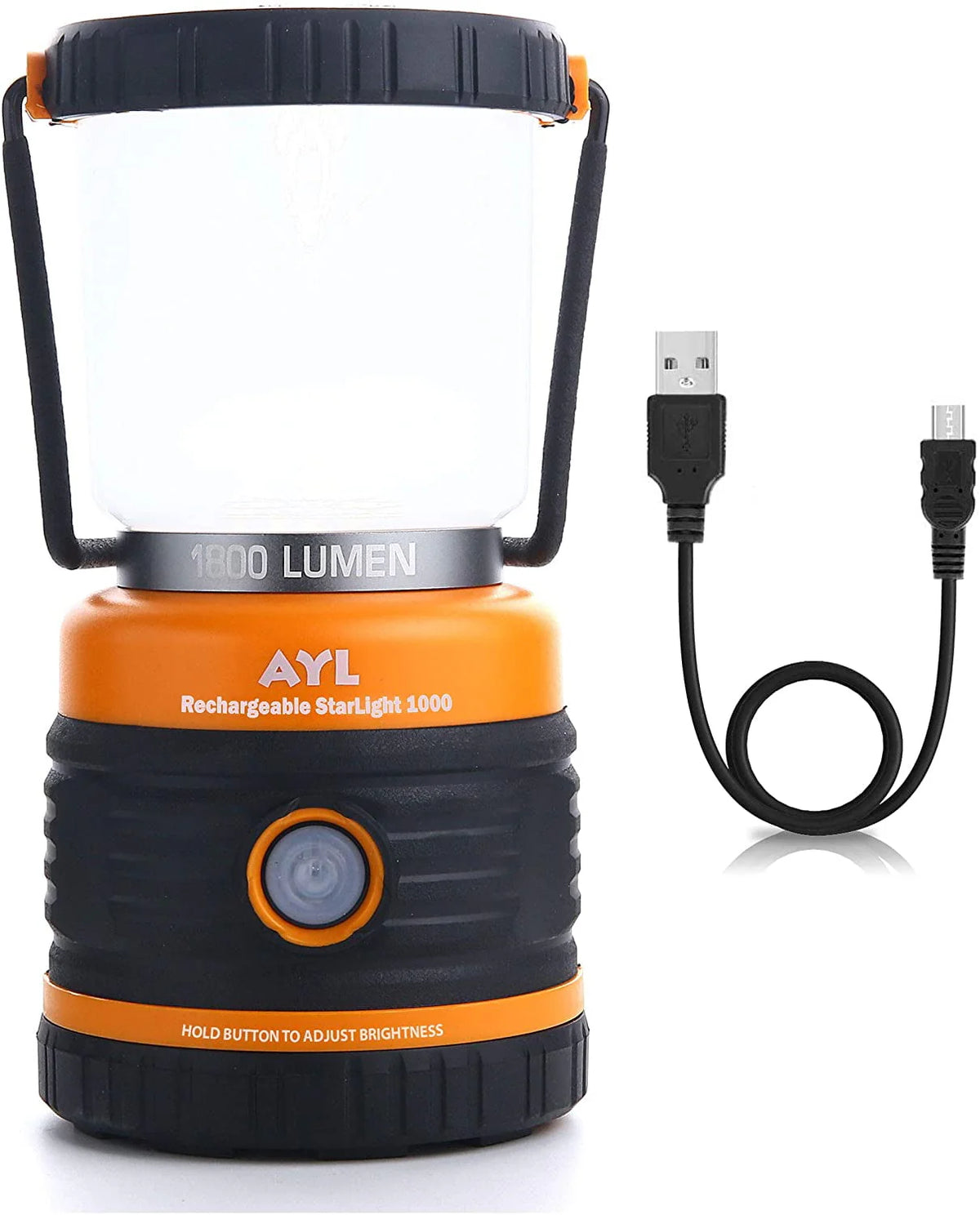 AYL LED Camping Lantern Rechargeable 4 Light Modes, USB Cable Included