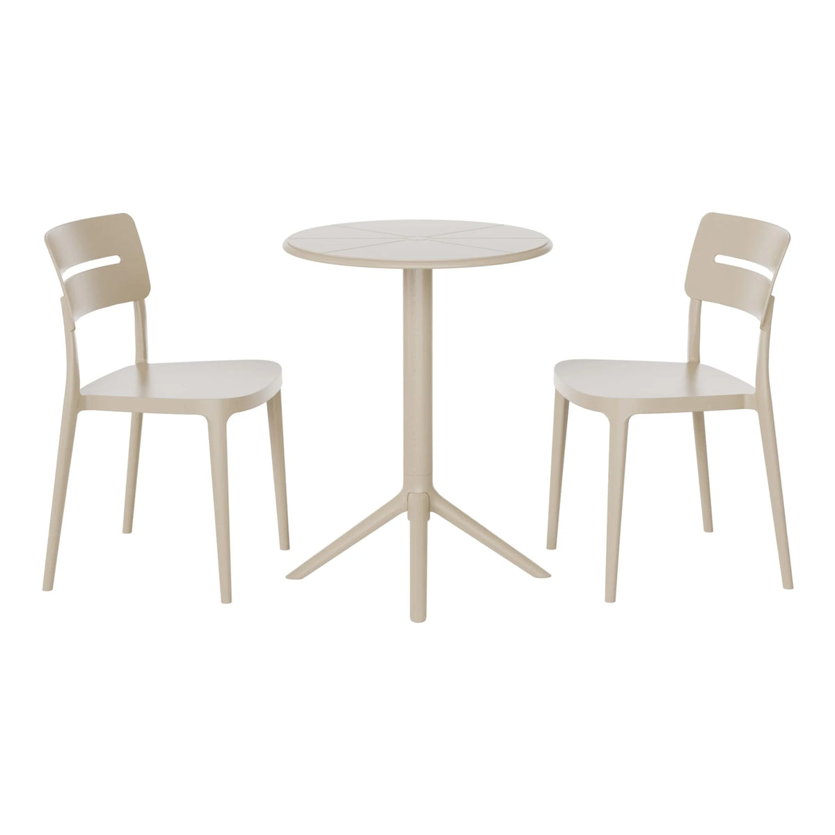WestinTrends Playa 3-Piece Outdoor Resin Patio Bistro Set with Stackable Patio Dining Chairs, Black