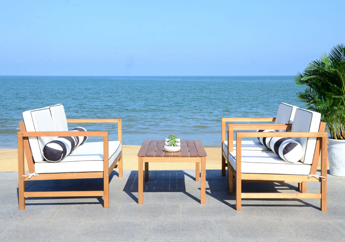 Safavieh Montez 4 Piece Outdoor Set with Accent Pillows