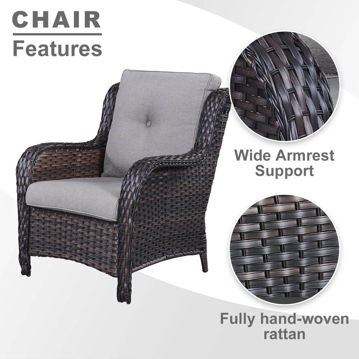 POCASSY 7 Piece Rattan Sofa Seating Group with Cushions