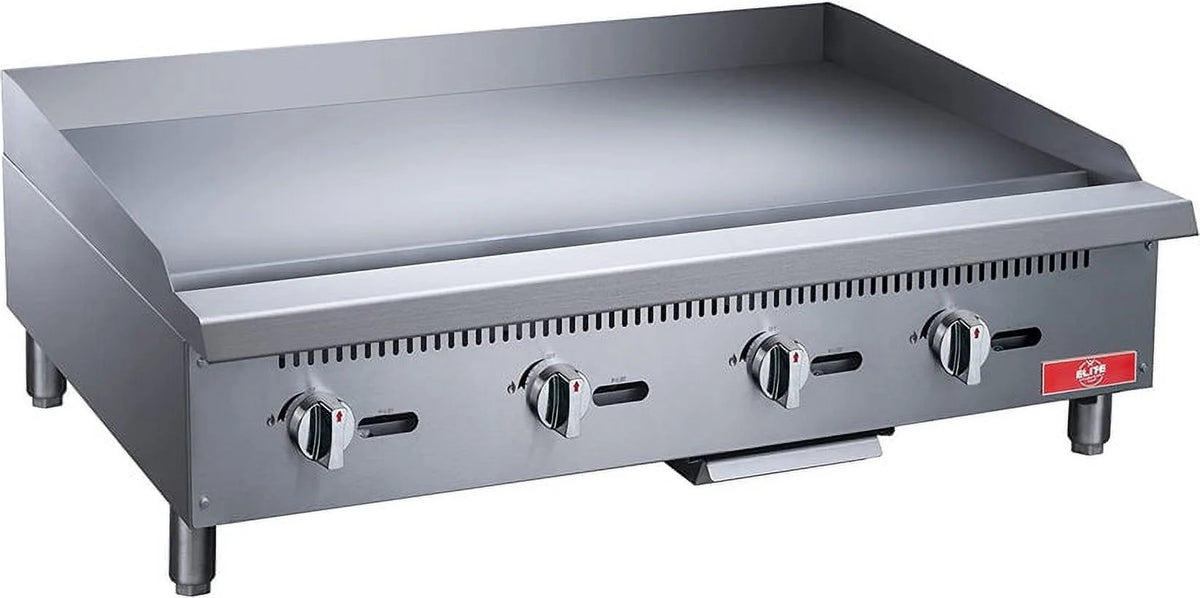 48 in. Heavy-Duty Four Burner Commercial Stainless Stell Griddle