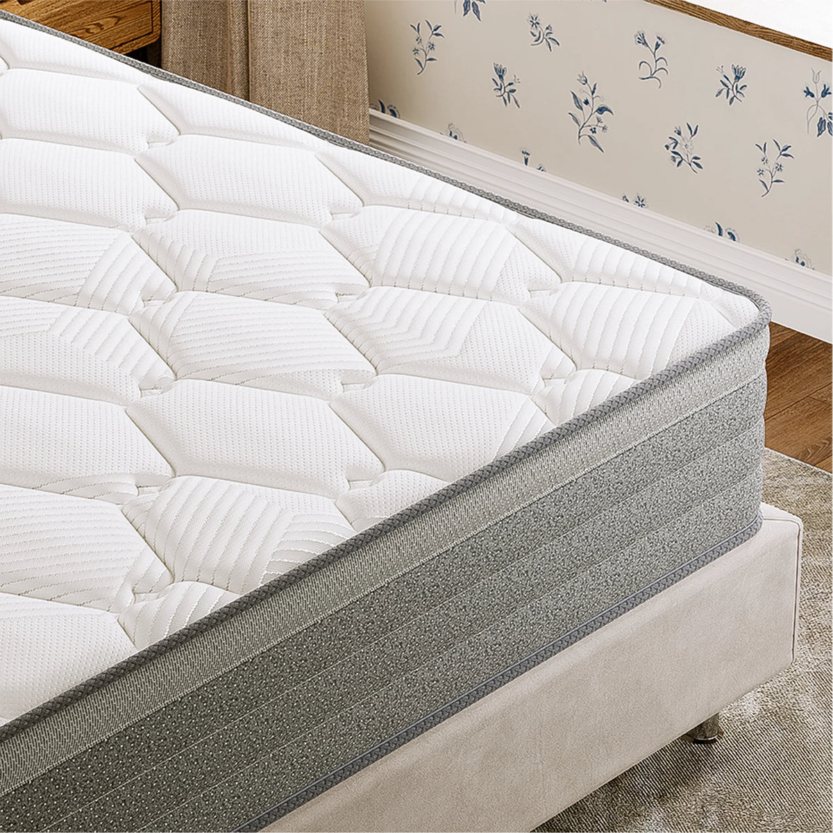 POSMOND Full Mattress, 10 inch Full Hybrid Mattress in a Box, Upgrade Individually Pocket Springs, Medium, Anti-static Fabric,Pressure Relief, Breathable Comfort and Durable, CertiPUR-US Certified