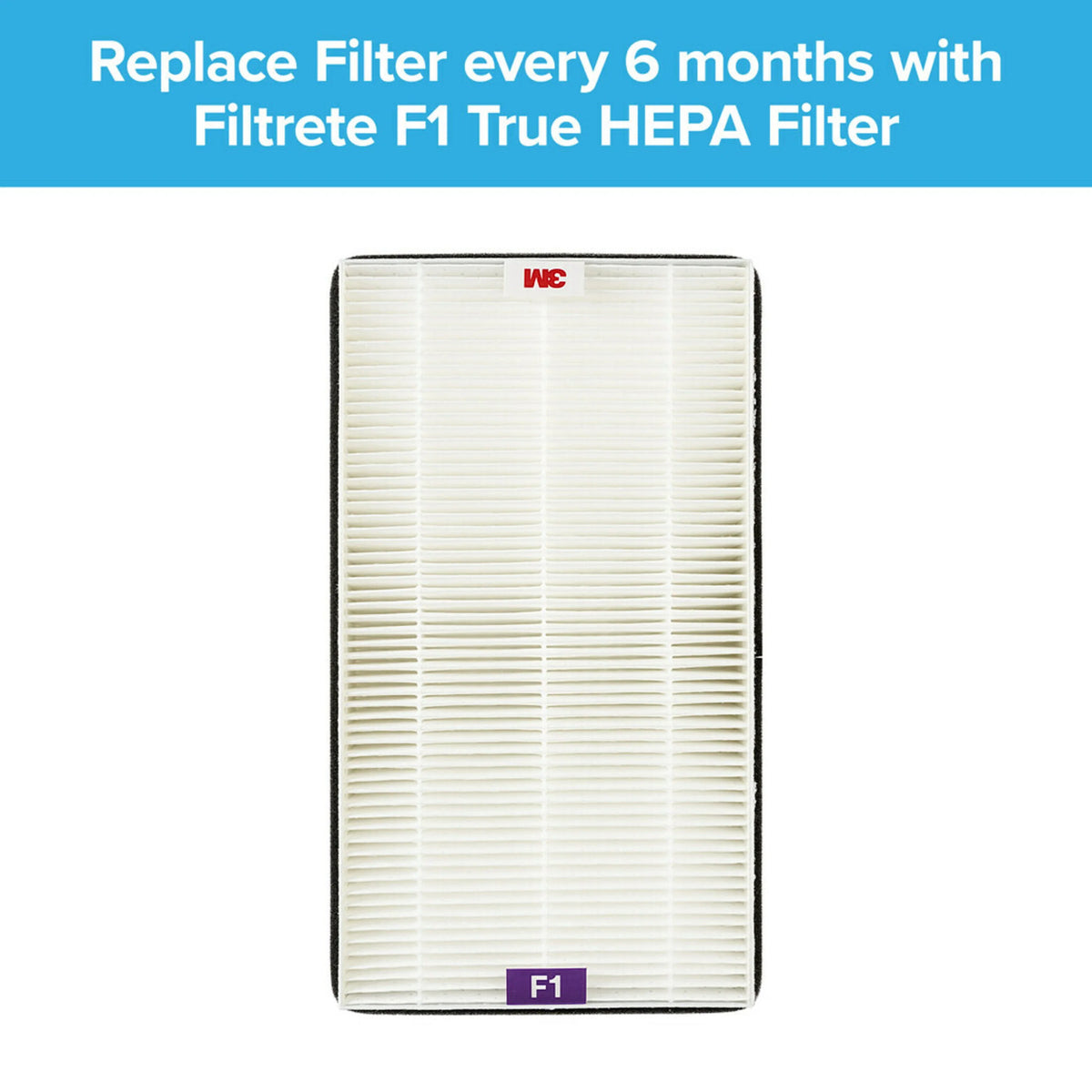 Filtrete by 3M Air Purifier, Large Room Tower, 290 Sq gt Coverage, Black, TRUE HEPA Filter Included