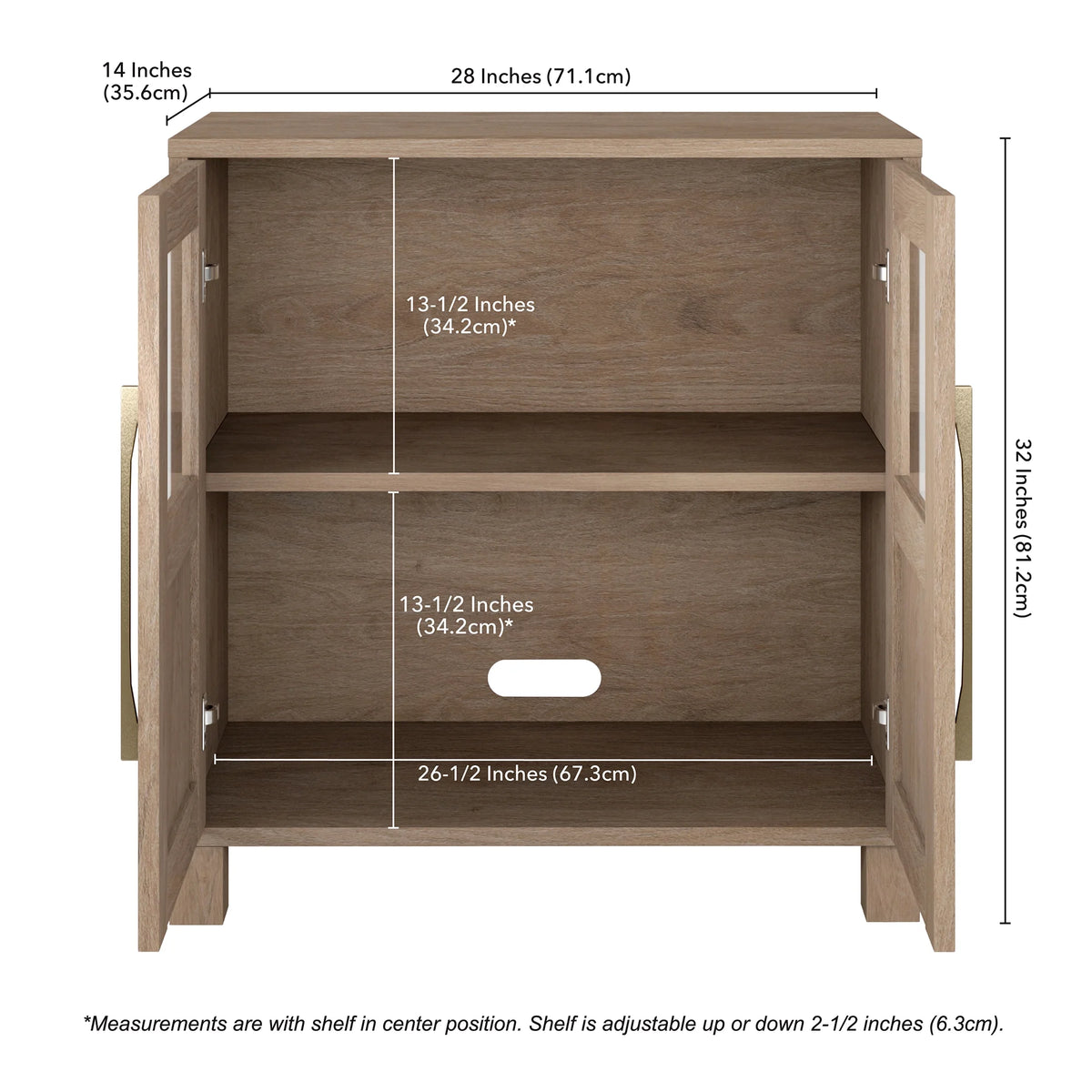 Evelyn&Zoe Holbrook Rectangular Accent Cabinet, Alder White