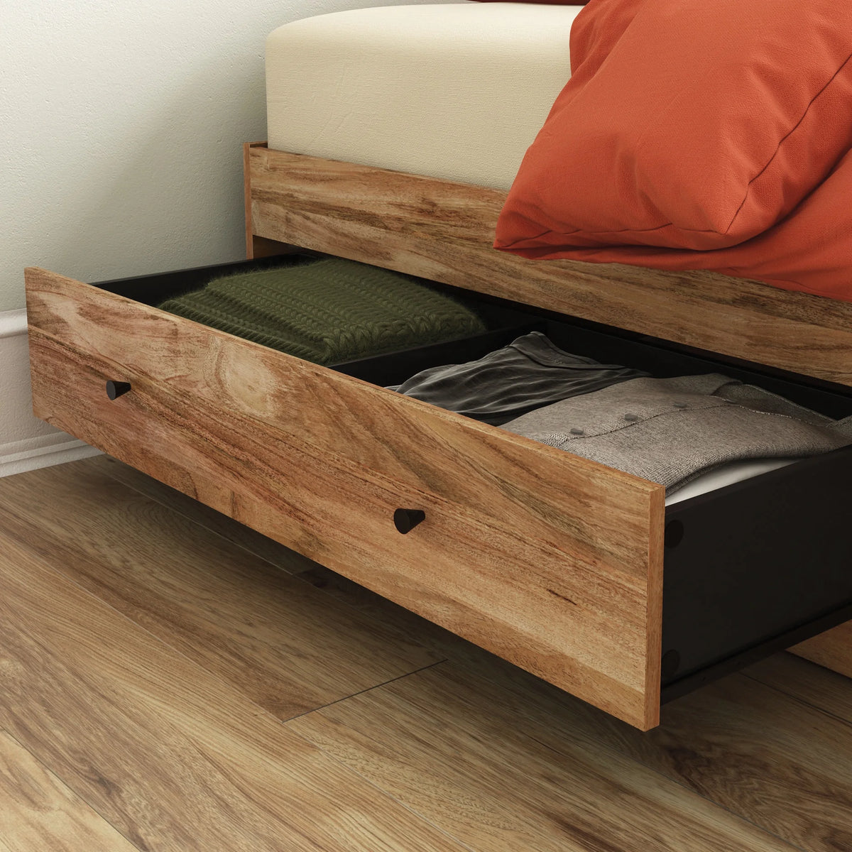 Sauder Cannery Bridge Twin Bed, Sindoori Mango Finish