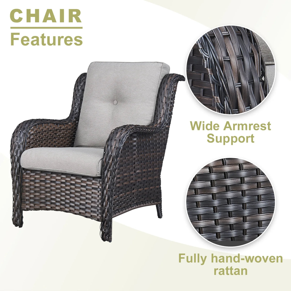 POCASSY 7 Piece Rattan Sofa Seating Group with Cushions