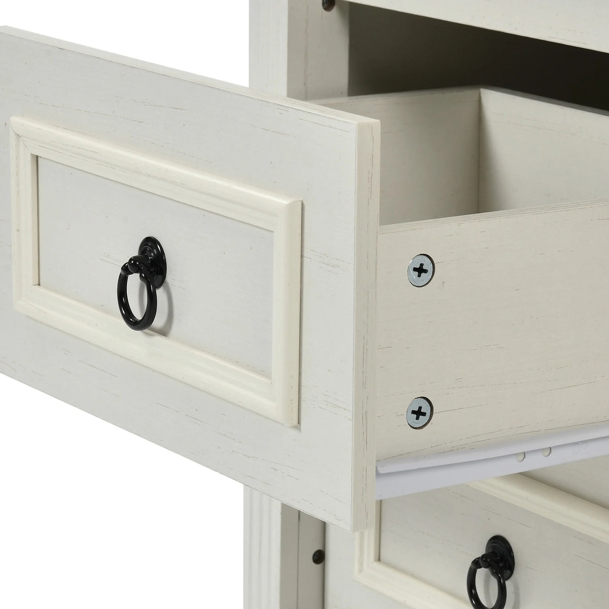Uforic Pantry Storage Cabinet with Doors & Drawers, Kitchen Cabinet with Shelves, White
