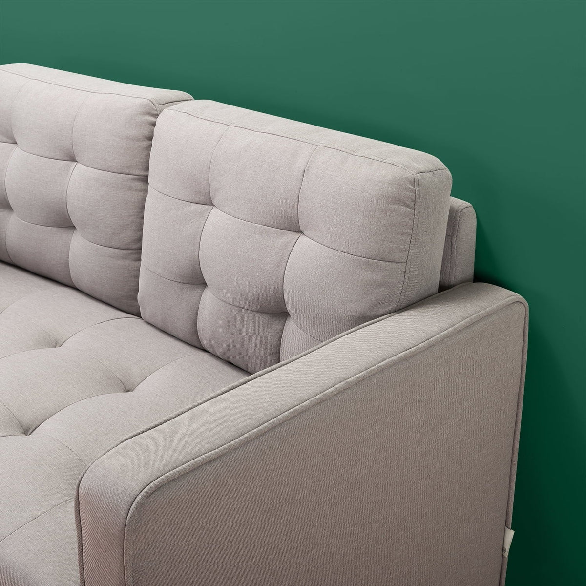 Zinus Benton 2-Seater Loveseat, Stone Grey