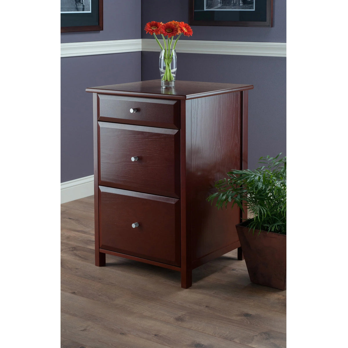 Winsome Delta Home Office File Cabinet, White Finish
