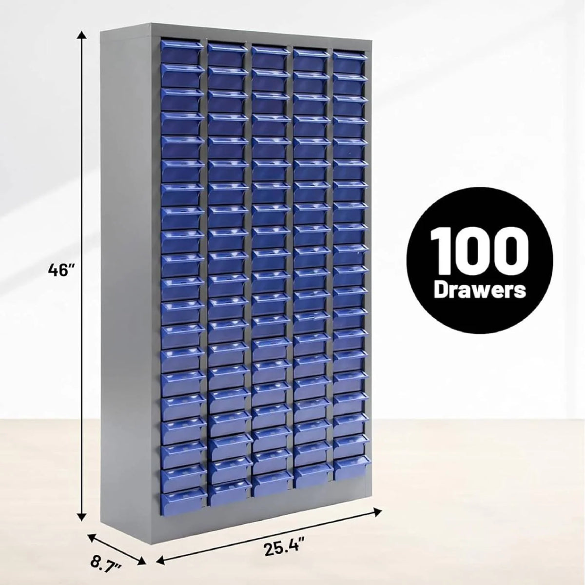 Reykilor 100 Drawers Small Parts Cabinet Bolt and Nut Tool Storage Cabinet Hardware Organizer Electronic Component Sorting Storage