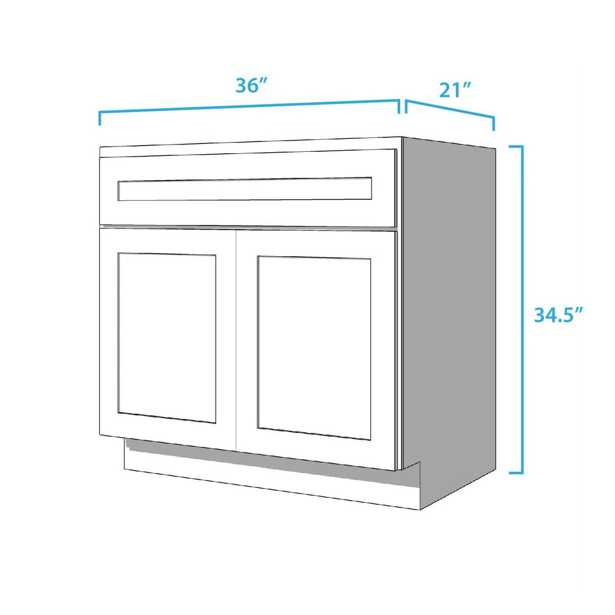 Craftline Ready to Assemble Shaker White Vanity Cabinets
