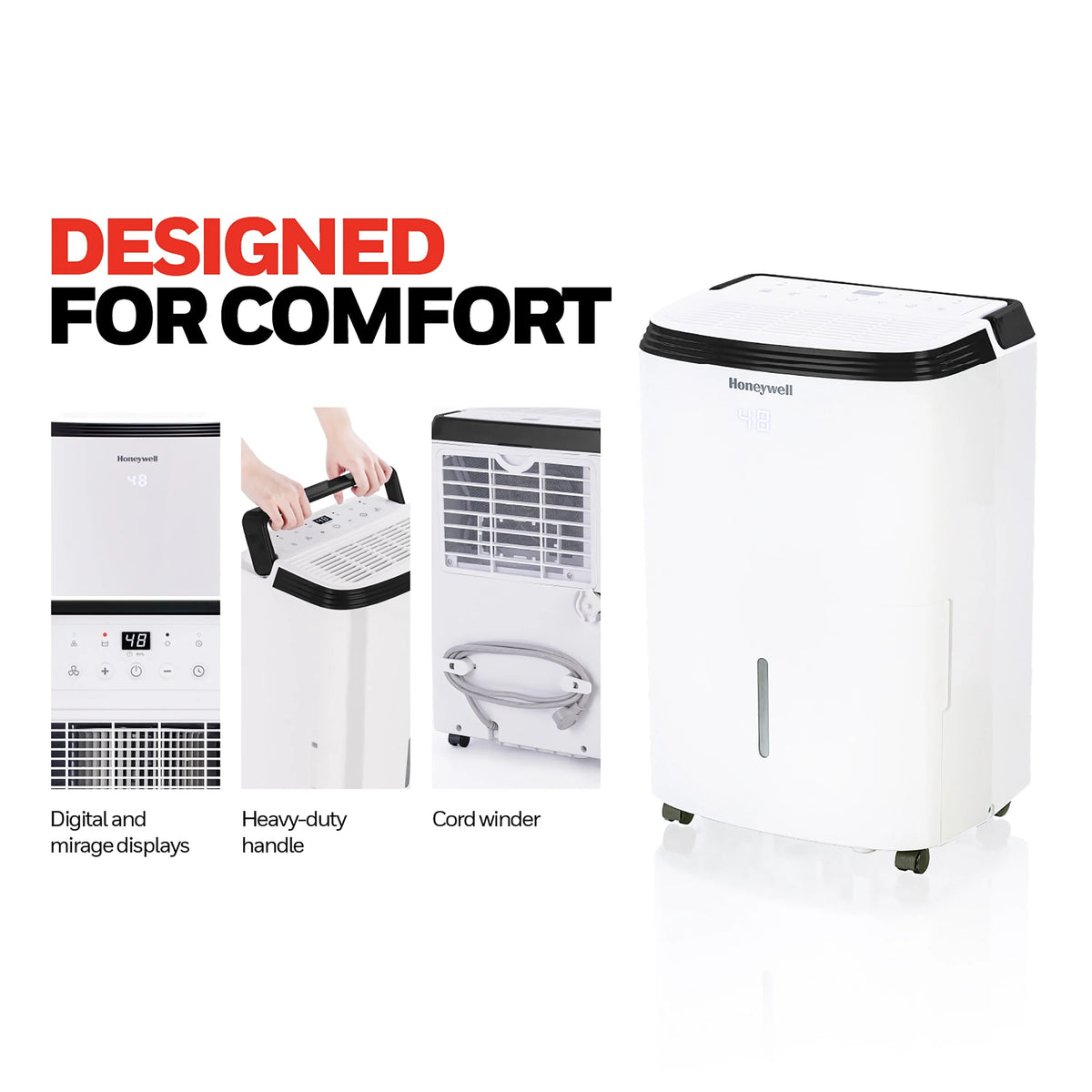 Honeywell 30 Pint Energy Star Dehumidifier with Washable Filter