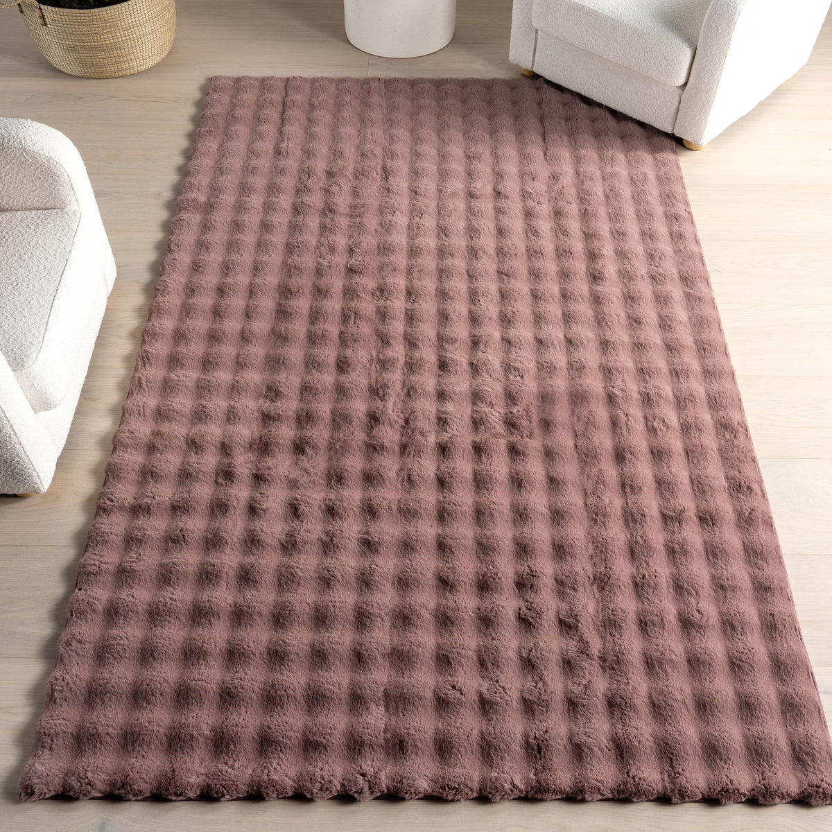 nuLOOM Jeni SuperiorWash Solid Faux Rabbit Machine Washable Area Rug, 2' 6" x 8', Runner, Jeni Grey