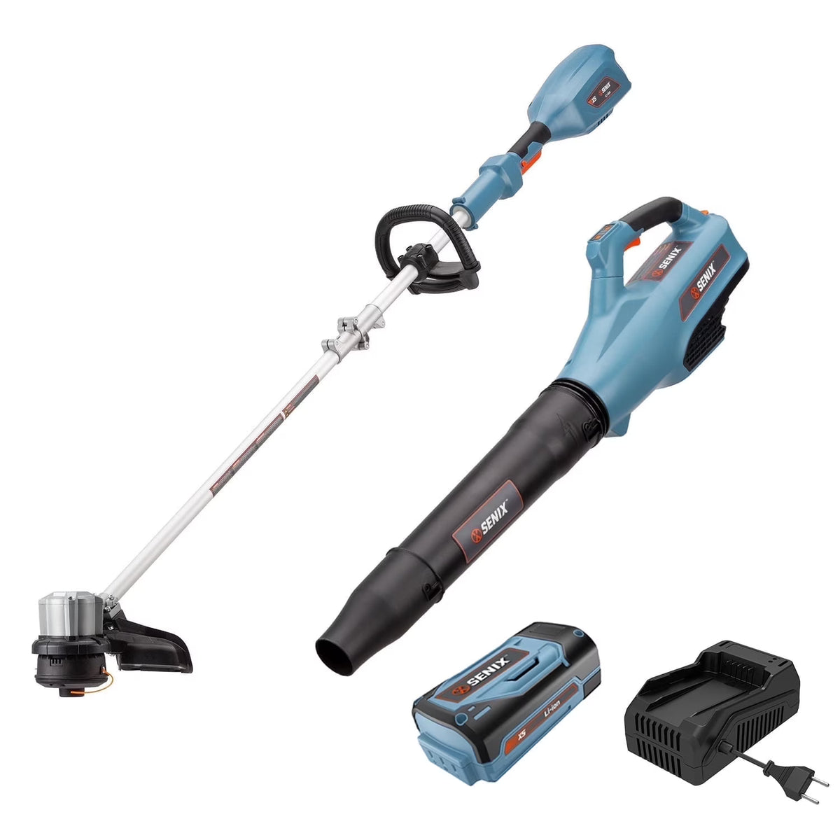SENIX 20V 2-Tool Cordless Combo Kit, 10-Inch String Trimmer & Variable Speed Leaf Blower (One 4.0Ah Battery and Charger Included) S2K2B1-03