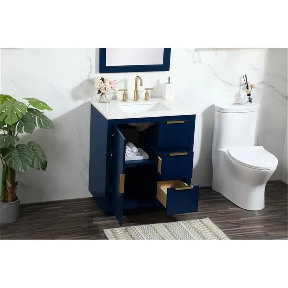 Elegant Kitchen and Bath 30 Inch Single Bathroom Vanity In Grey