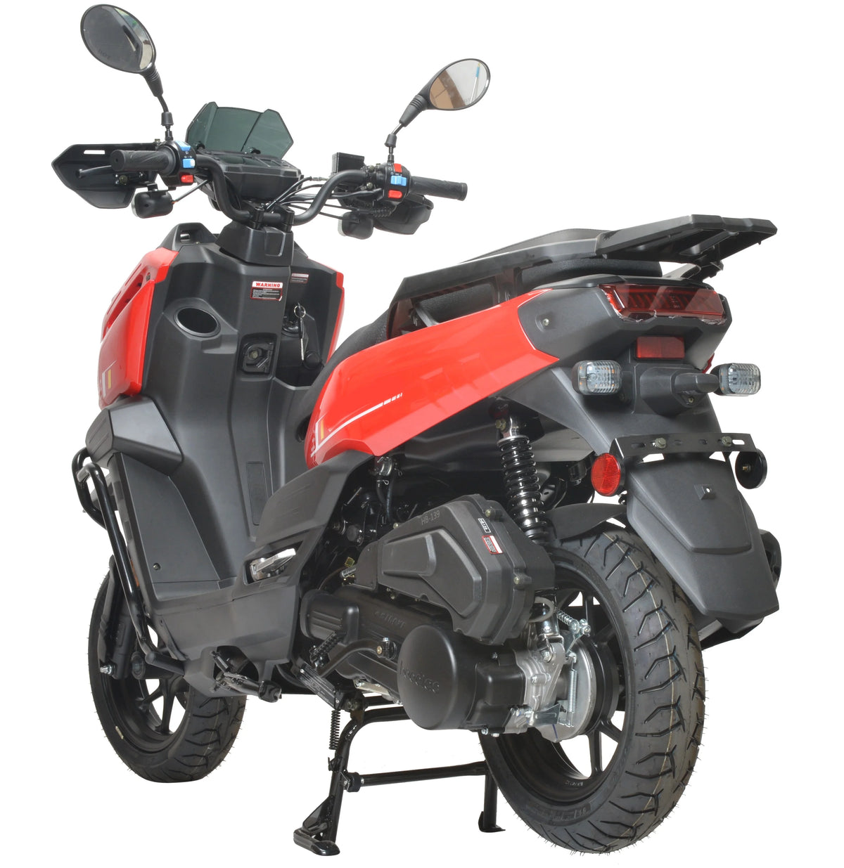 HHH Tank 150 Moped Gas Scooter 150cc Motorcycle Automatic Adult Bike with 12" Aluminum Wheels-White