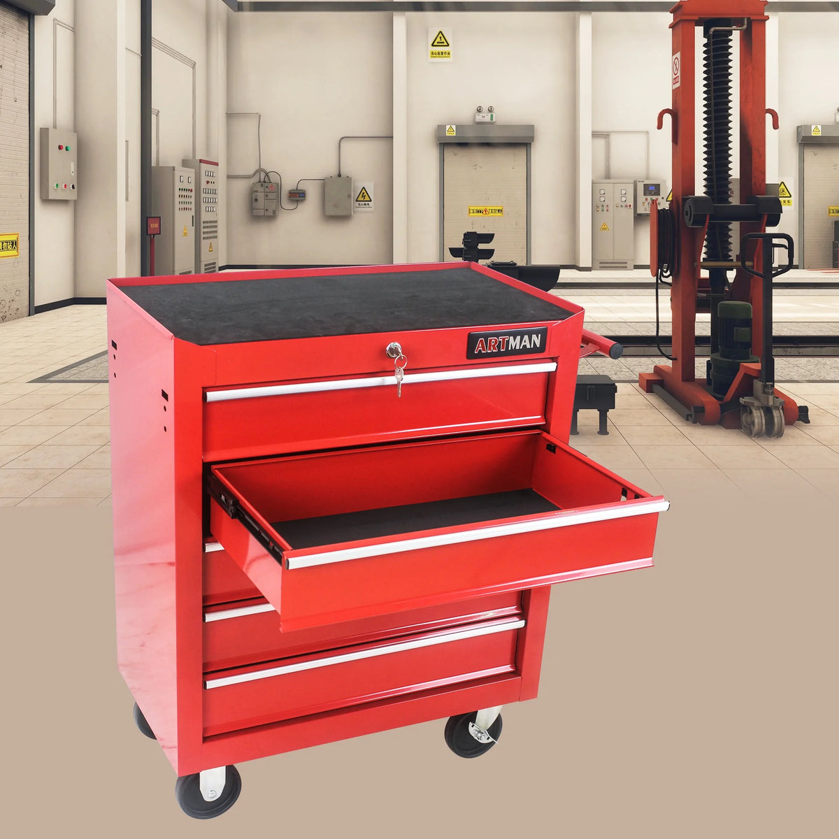 ARTMAN 5 Drawer Rolling Tool Chest, Tool Storage Cabinet  with Wheels and Drawers for Garage Warehouse