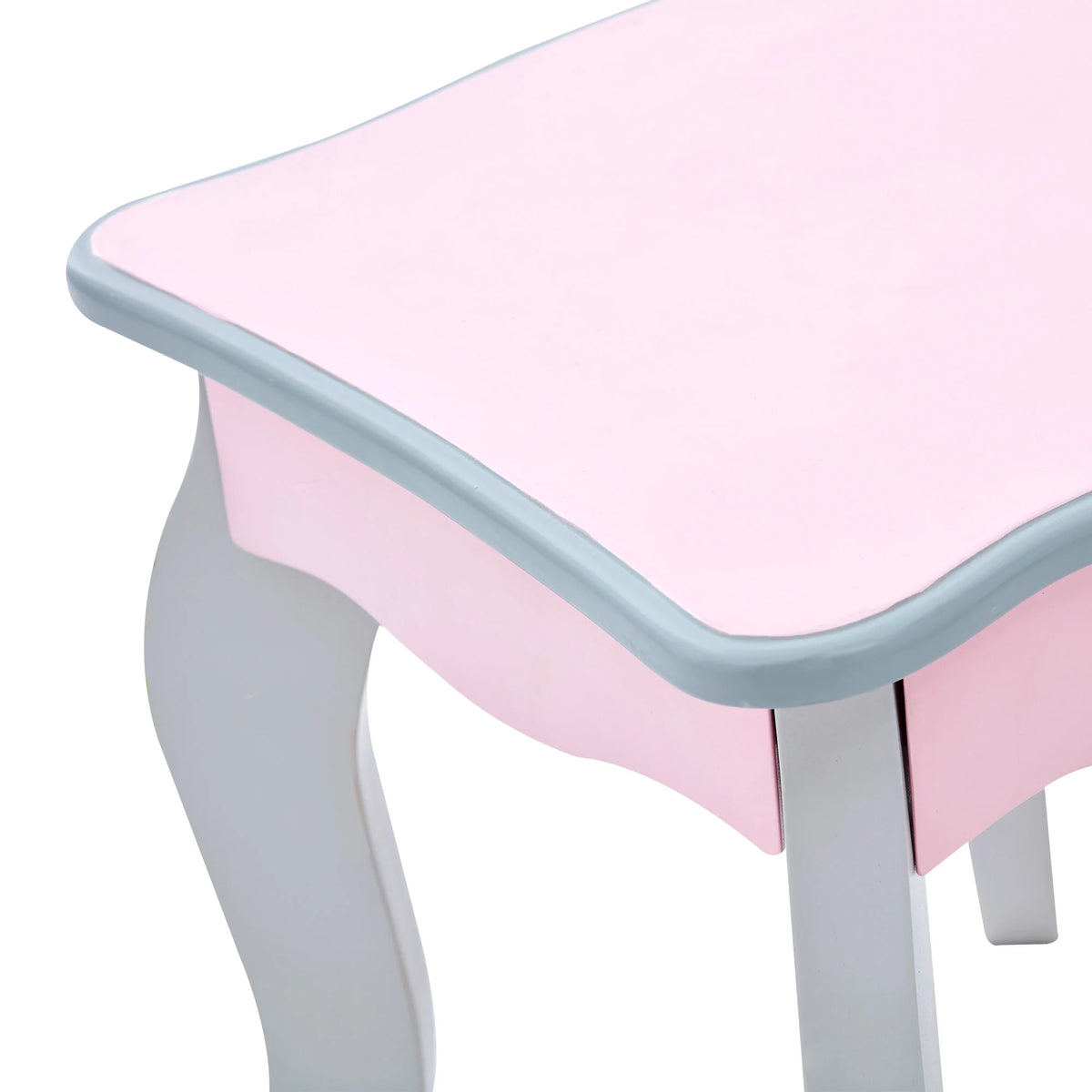 Fantasy Fields Kids Vanity Table and Stool Set with Castle Design, Pink