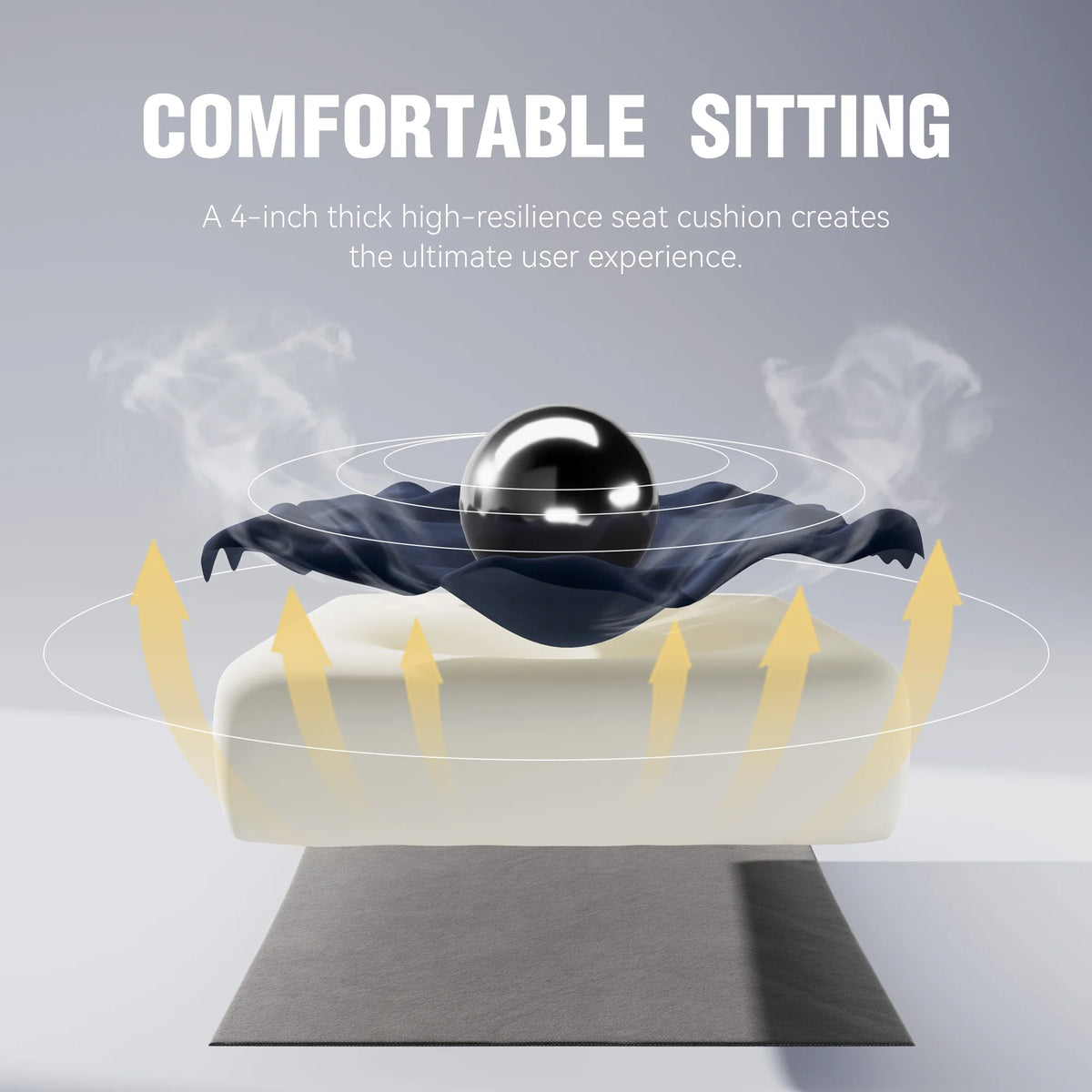 Dowinx Computer Gaming Chair with Pocket Spring Cushion and 4D Armrests for Office,Breathable Fabric High Back Ergonomic Task Chair with Footrest , Massage Lumbar Support Black