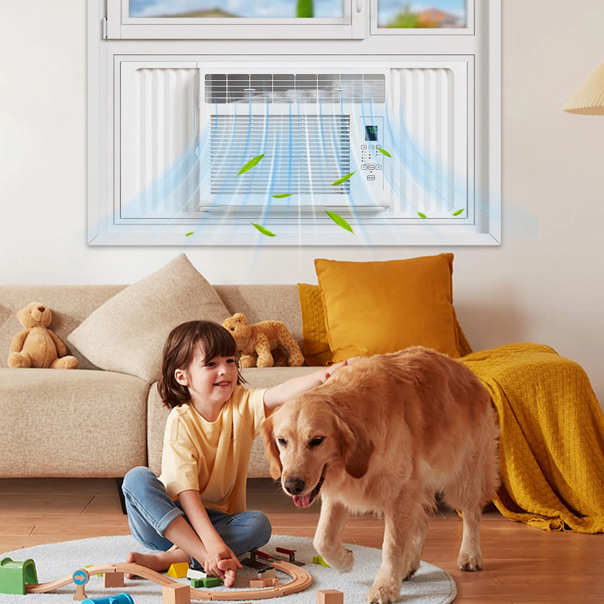 Zimtown 6000BTU Window Air Conditioner With Remote Control, White