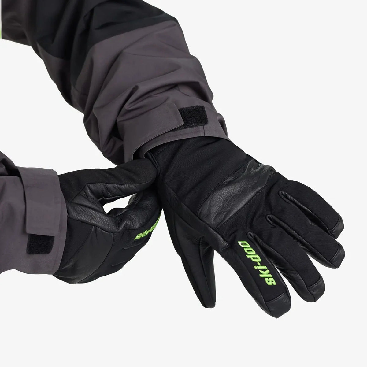 Ski-Doo  Mens Grip Snowmobile Gloves Water Windproof Warm Flexible Racing Black - Small 4463230490
