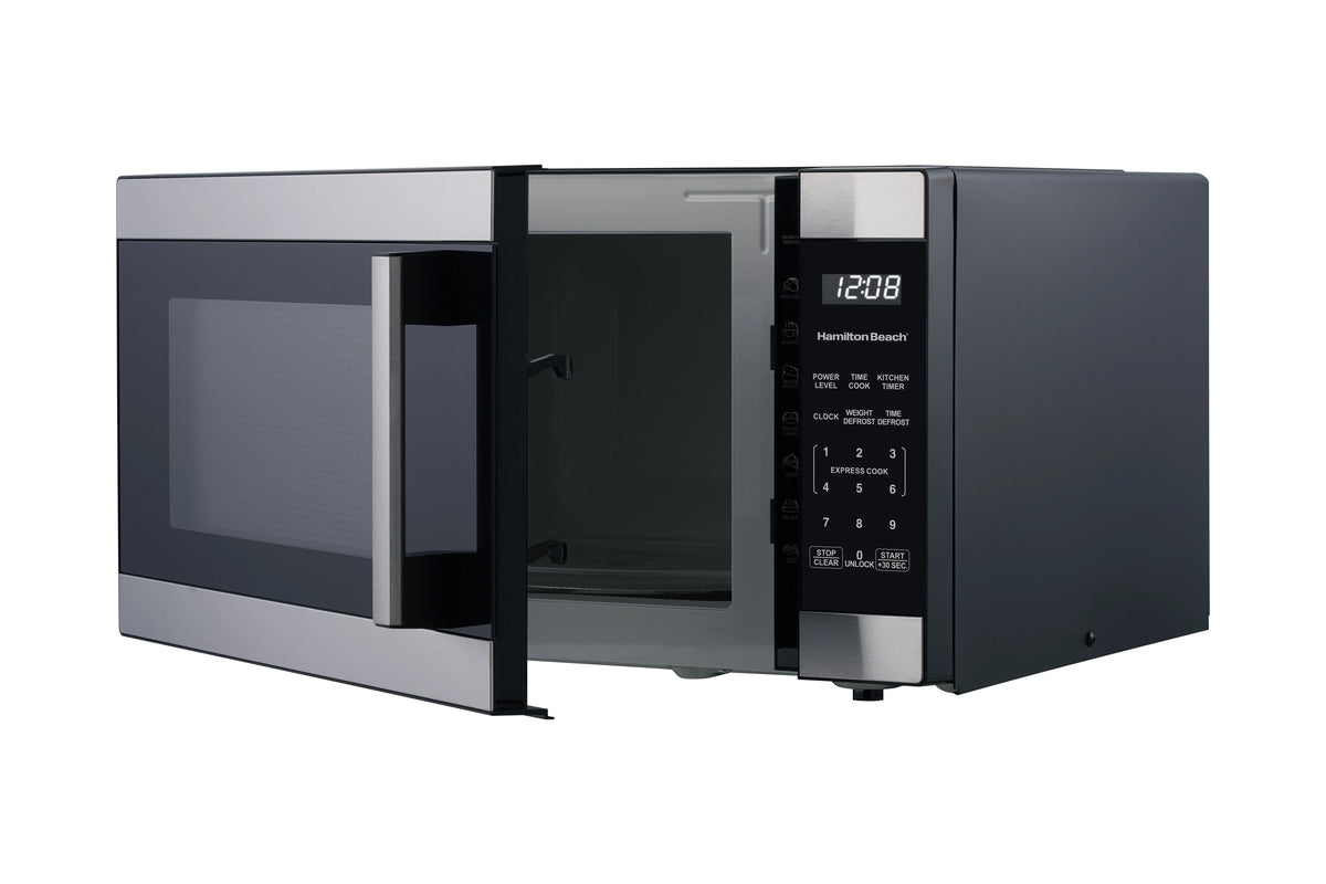 Hamilton Beach 1.6 Cu ft Sensor Cook Countertop Microwave Oven in Stainless Steel, New