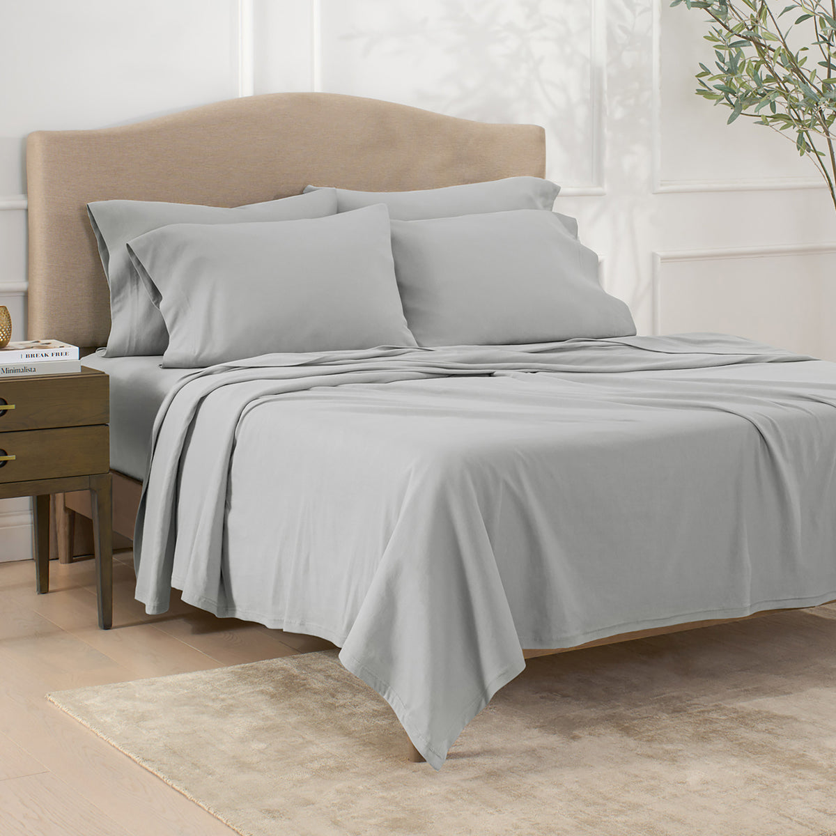 Charisma Cotton Jersey Knit 6-piece Sheet Set