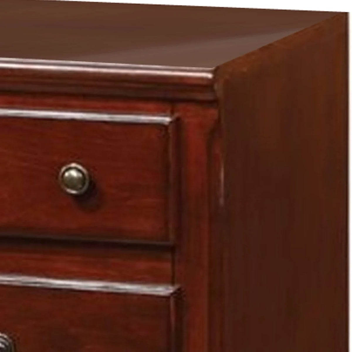 Acme Trendy TV Stand Cherry Brown - Saltoro Sherpi