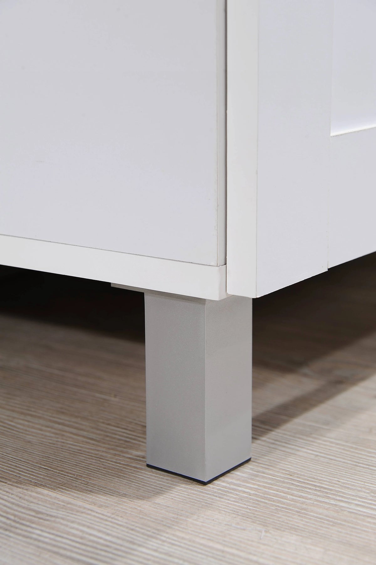 Hodedah Tall Free Standing Kitchen Cabinet, White
