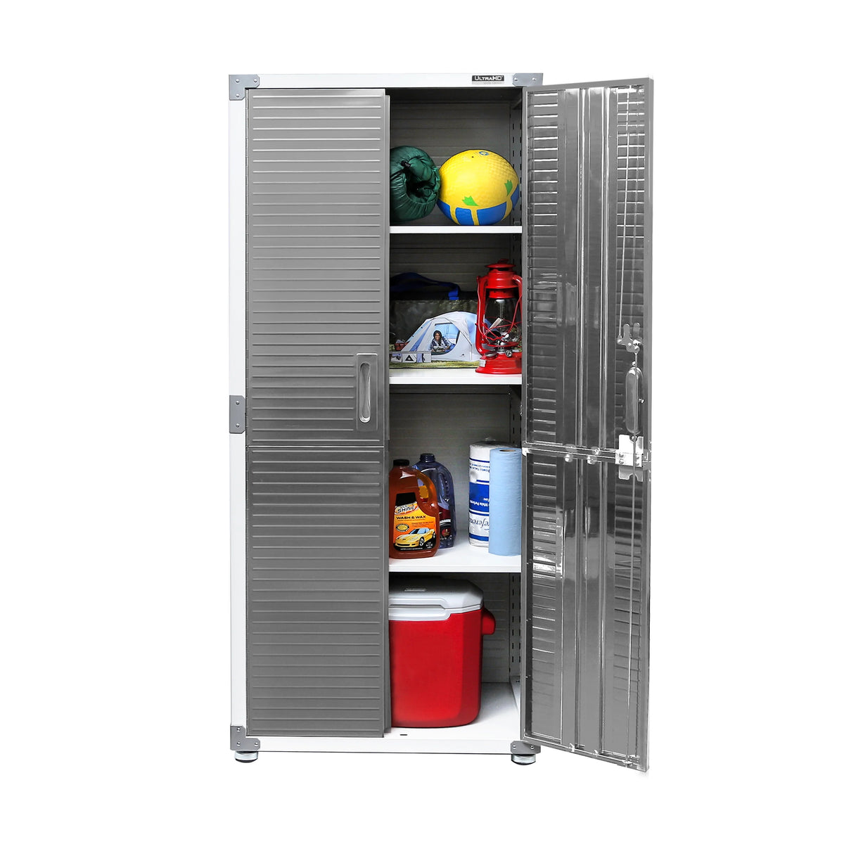 Seville Classics UltraHD? Steel Body Lockable Storage Cabinet Organizer Locker Shelving Unit, Graphite, 30" W x 18" D x 72" H