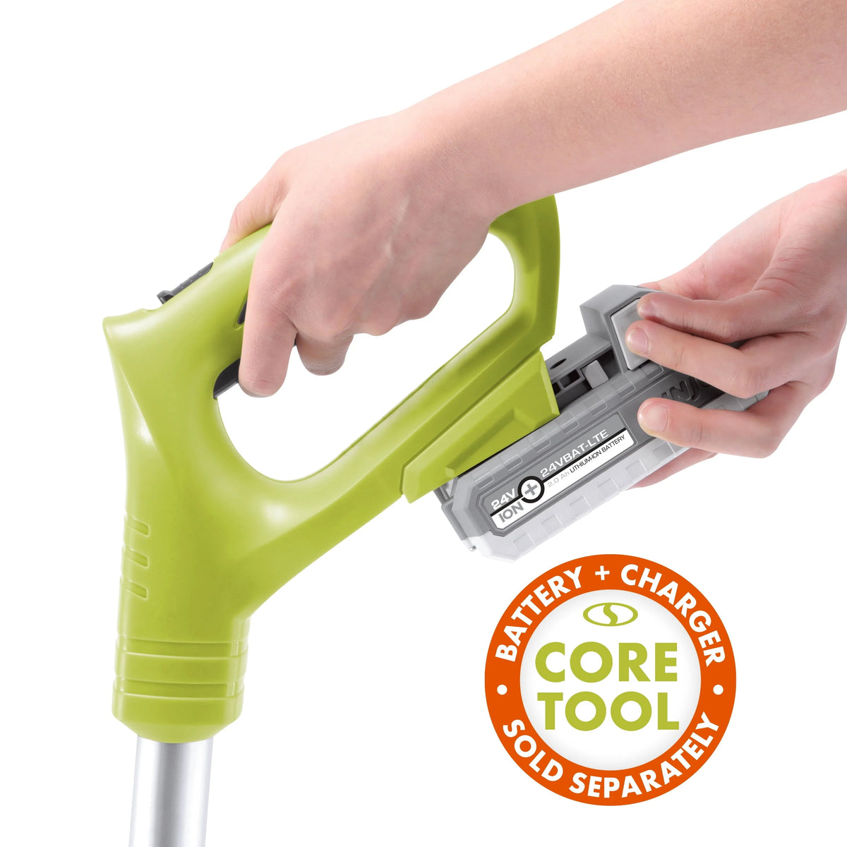 Sun Joe 24V Cordless Telescoping Garden Tiller + Cultivator, Tool only