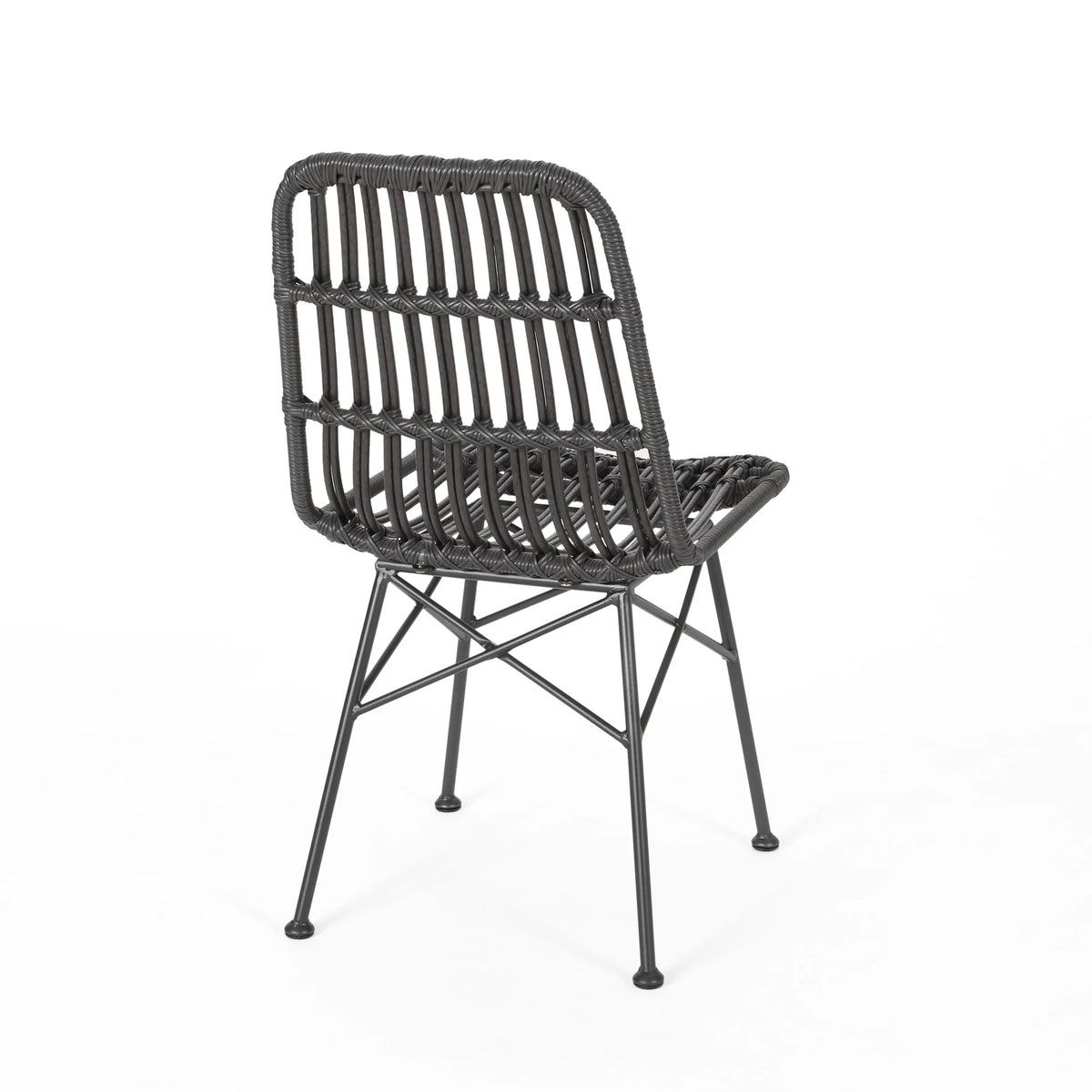 Zachariah Outdoor 6 Seater Wicker Dining Set, Teak, Light Brown