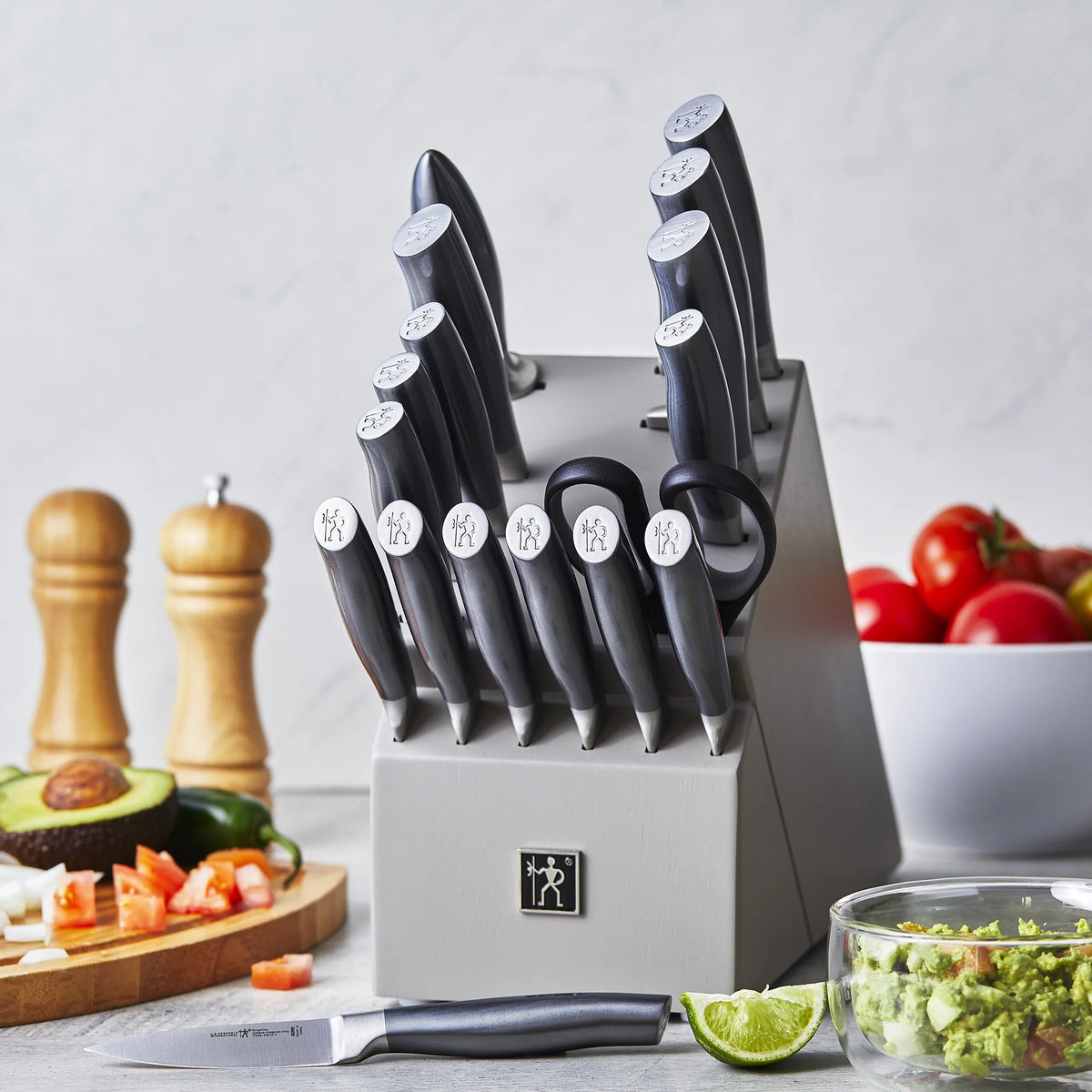 J.A. Henckels International Graphite 14-pc Self-Sharpening Knife Block Set